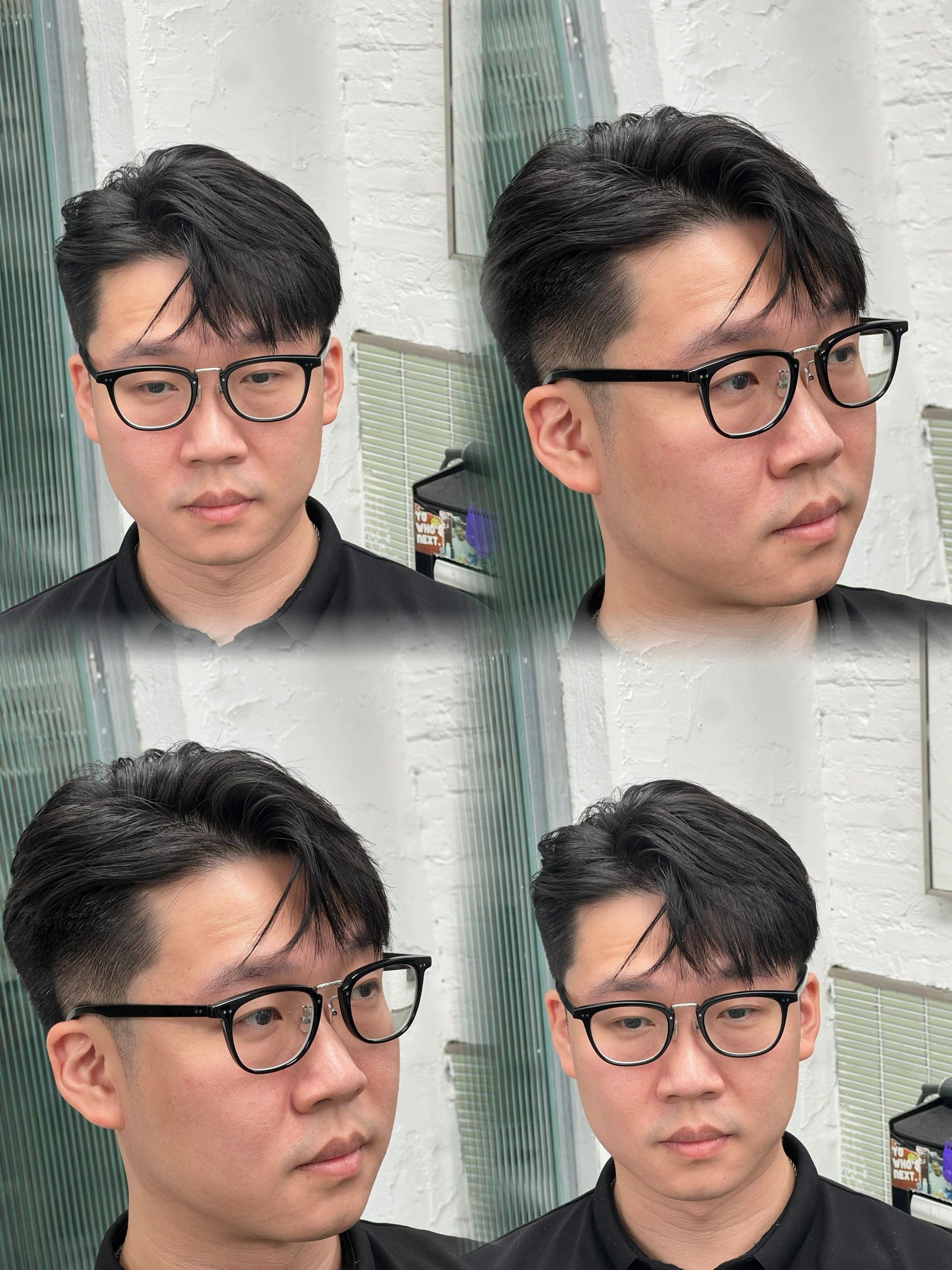 男士脸小的长方形发型图片