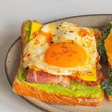 brunch🍴双拼开放式三明治&热拿铁