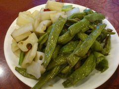 干煸四季豆+藕丁-华兴街煎蛋面(总店)