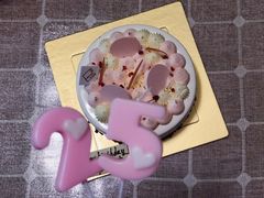 粉丘·蜜桃红茶白巧蛋糕-福气鲜活面包·生日蛋糕