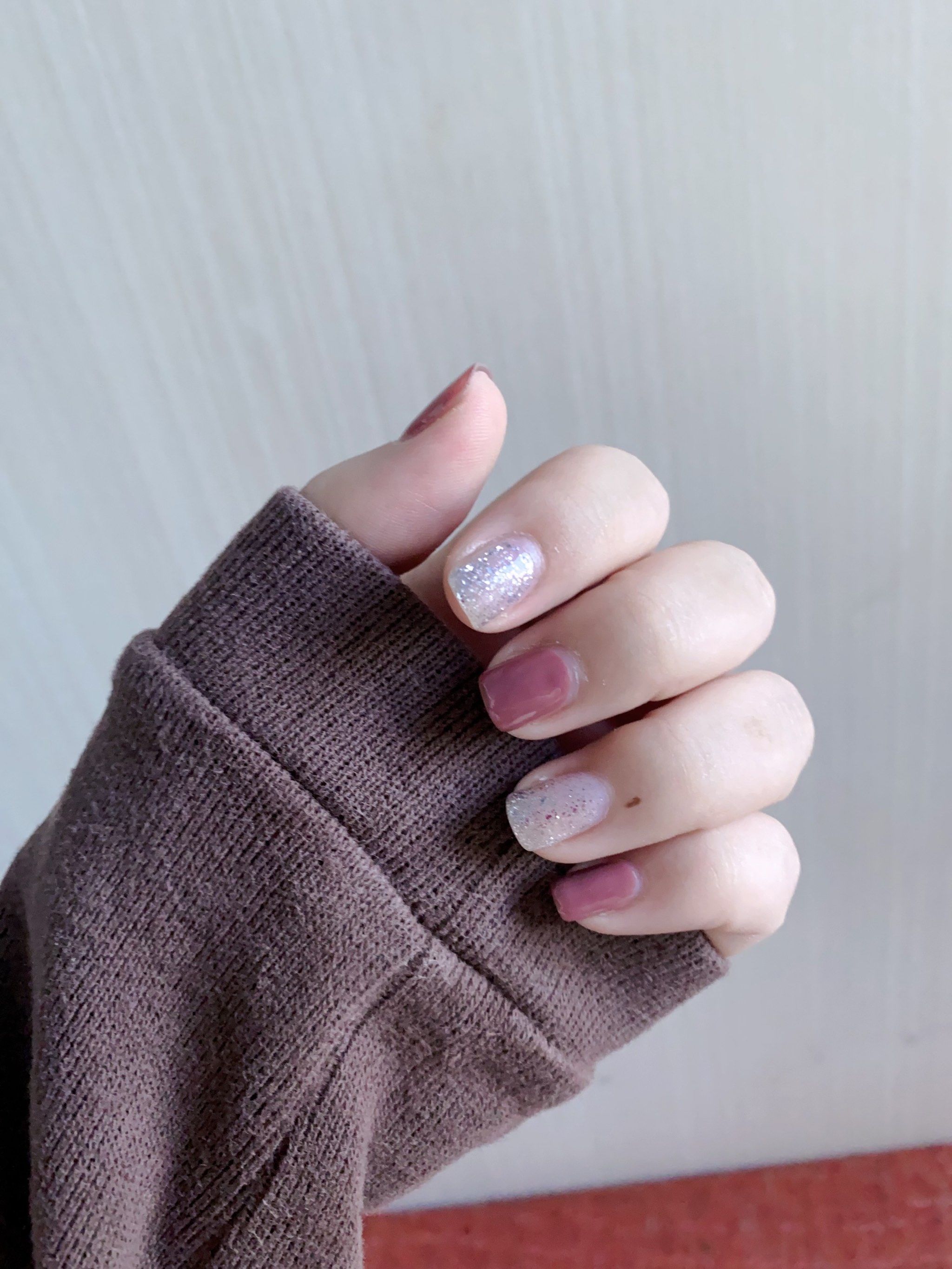 豆沙色美甲💅,爱了爱了