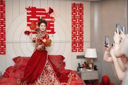 -桃子造型婚纱礼服(凤起广场店)