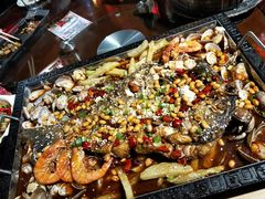 -东来菜馆•手抓海鲜家常菜•海鲜锅贴(鸽子窝店)
