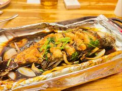 酱烤活鲈鱼-新白鹿餐厅(龙游路总店·杭帮菜名店)