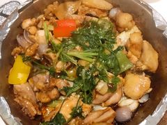 铜盘锡纸焗草鸡-百草堂餐厅