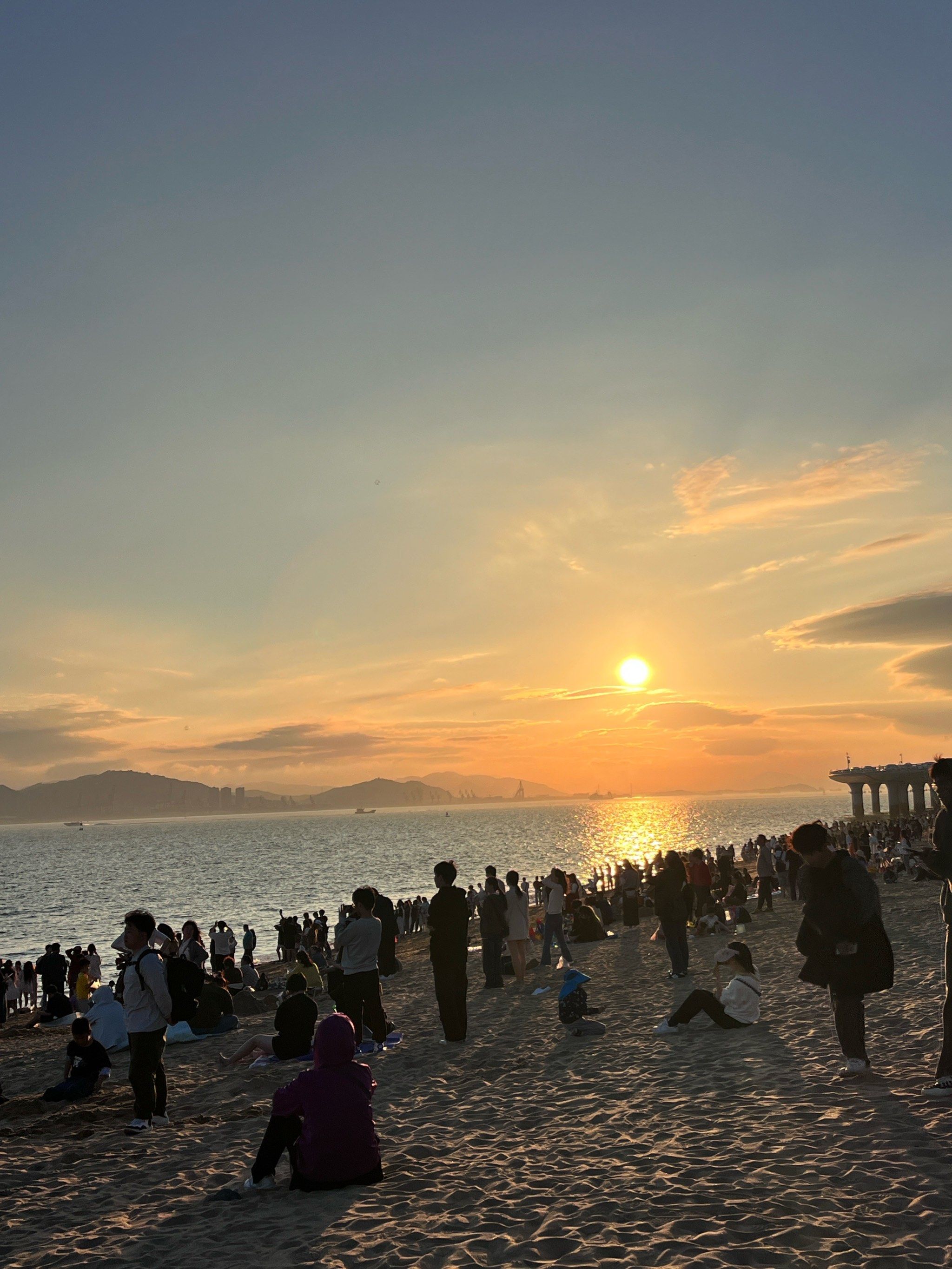 厦门白城沙滩‼️夕阳太出片了🤓