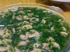 荠菜蘑菇烩虾仁-长兴菜馆(高桥店)