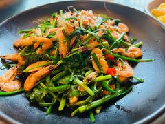 韭菜炒小河虾-烧肉馆(古北水镇景区店)