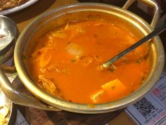 韩式泡菜汤配米饭-老炉家木炭烤肉(长江国际店)