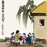 春天柳树发新芽，在这位画家眼里更多的是亲情！