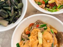 油豆腐炒剔骨肉-红色湘菜馆(春风店)