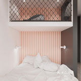 高级灰+粉色loft，全屋衣柜无把手，炫酷卫生间太惊艳！