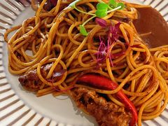 黑椒牛柳意大利面-本处·素食·融合料理(南油店)
