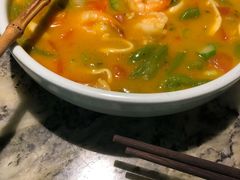 翡翠海鲜面疙瘩汤-绿茶餐厅(乐峰广场店)