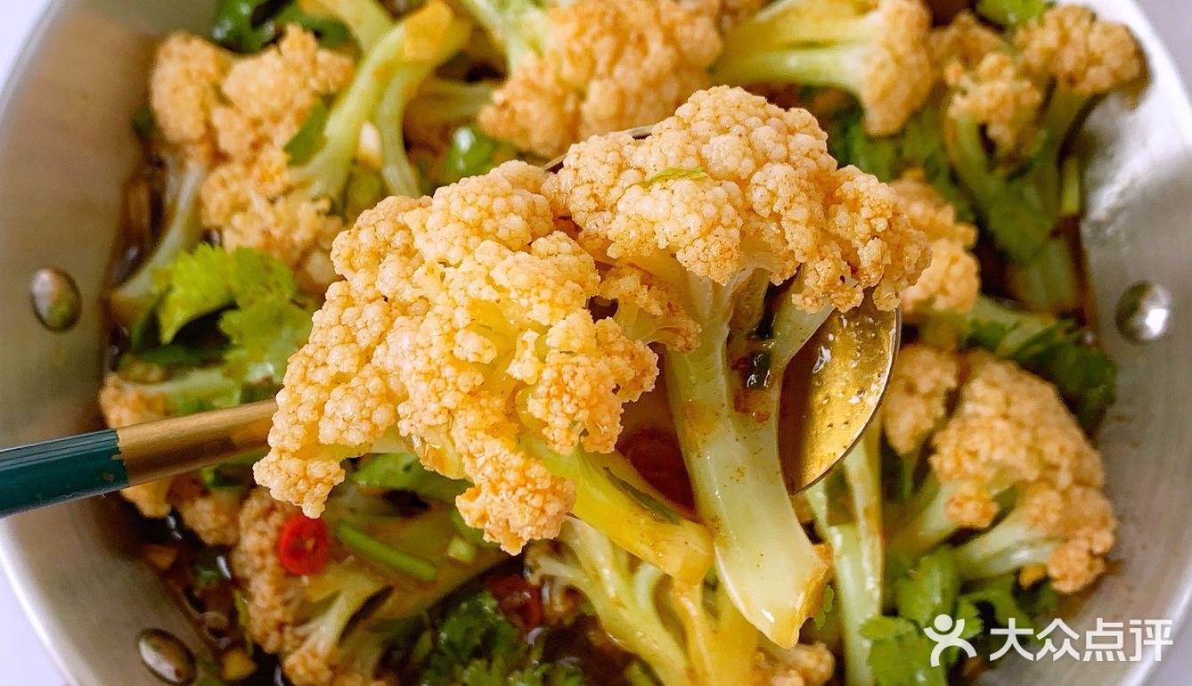 低卡捞汁拌花菜