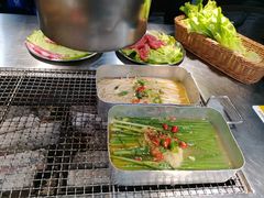 烤韭菜-大丘街路边烤牛肉