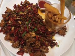 经典辣子鸡配大薯条-眉州东坡(通州店)
