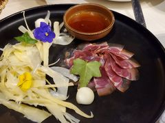 三年金钱火腿配大理手撕乳扇-泓0871臻选云南菜·味庄