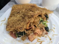 青菜肉丝里脊肉锅巴米线-九点小吃·安吉特色