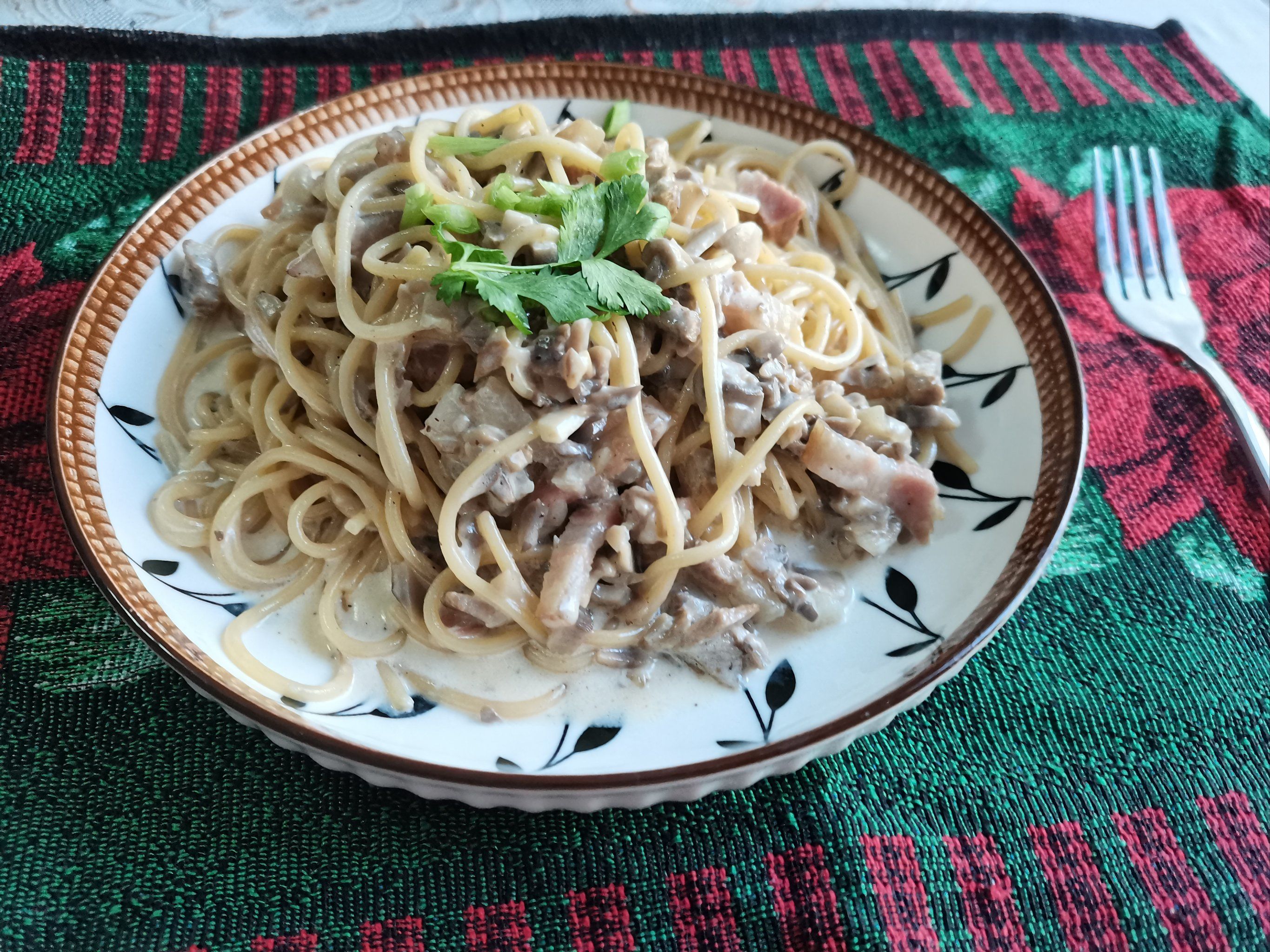 奶油蘑菇意大利面