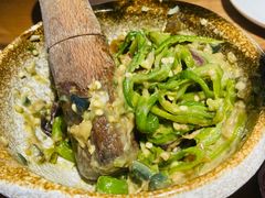 皮蛋青椒擂茄子-费大厨辣椒炒肉(万家丽一店)