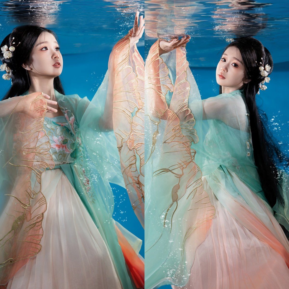 不在水下拍的水下汉服写真🐟