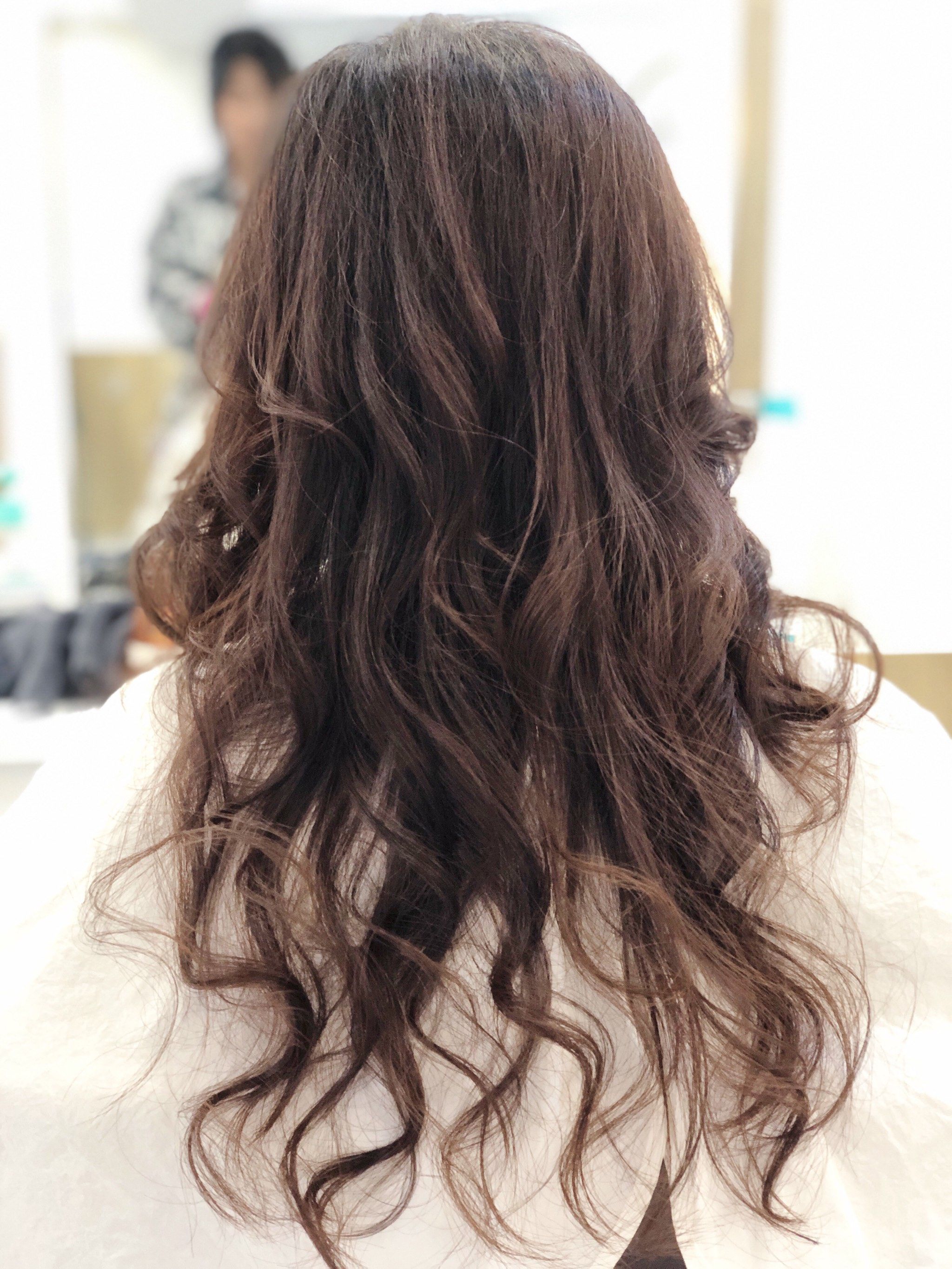 夏日长发卷发棒棒的