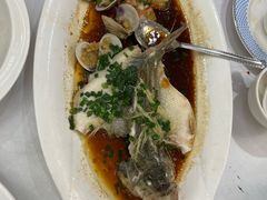 鲜虾白贝蒸鲈鱼-东江海鲜酒家(艺都分店)