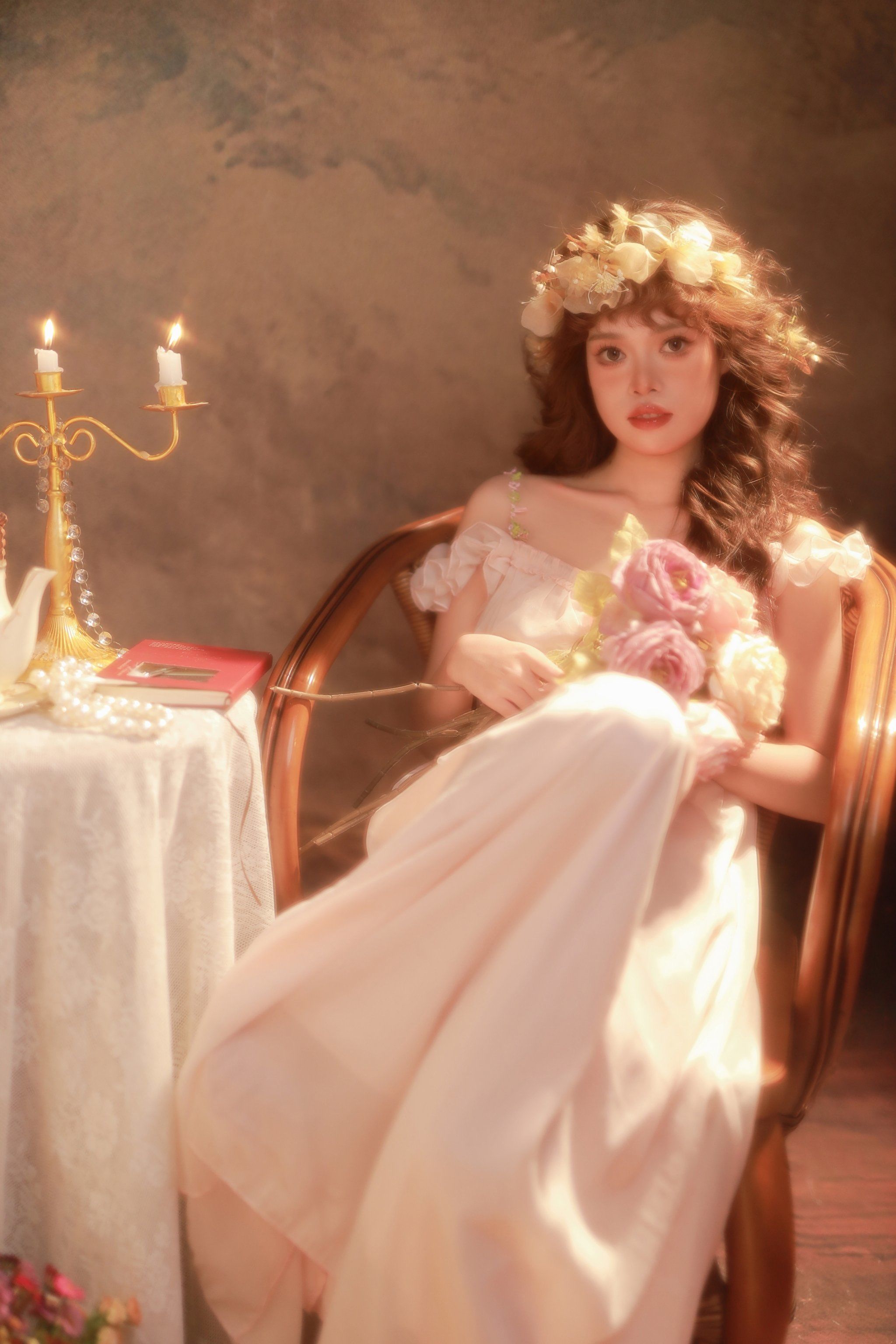 复古风的秋日油画写真