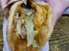 -小红车炸蛋葱油饼
