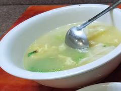 豆腐衣蛋皮蔬菜汤-芦茨金富饭庄·25年老字号·专做稻草鸡