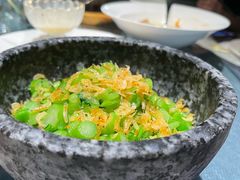 广东菜心炒虾皮-野蔓果·山野菜(西湖景区·龙井茶田店)