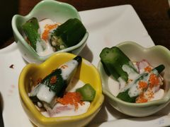 鱼籽金枪鱼拌秋葵-黑松白鹿(崇文门新活馆店)