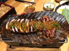 香烤鱿鱼肝酱味噌-大岛日本料理铁板烧(南通大饭店)