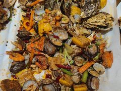 -东来菜馆•手抓海鲜家常菜•海鲜锅贴(鸽子窝店)