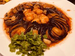 虾仁菊花茄子-燕春楼(海河华鼎店)