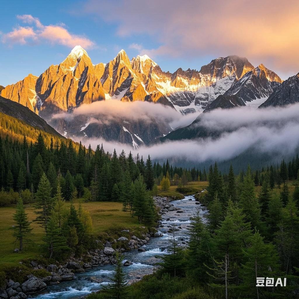 稻城亚丁风景区位于四川省甘孜藏族自治州稻