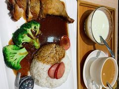 炸鸡腿香肠饭-佰搭果·广式茶餐厅(石牌东路店)