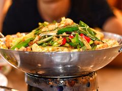 干锅有机菜花-大眼锅贴饺子(河西店)