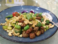 芦笋牛仔粒-轩记海鲜餐厅·四十五年老字号·经典粤菜(西区彩虹店)