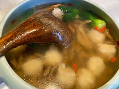 虾滑菌菇汤-卯时·龙光雅宴·精致锡帮菜(惠山古镇店)