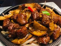 铁板火焰牛肉粒-乾园(恒隆广场店)