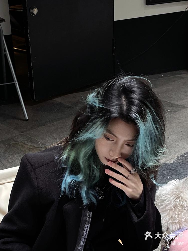 留长发是为了方便跟你回家get和尚鹦鹉同款颜色蓝银丝#挂耳染 #鲻鱼头