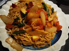 炒方便面-月见山烧鸽子海鲜小串