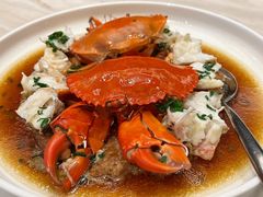 梭子蟹蒸蒸肉饼-英冠索菲特酒店·萧湘阁中餐厅
