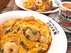 虾仁叉烧双拼滑蛋饭-旺记冰室(九龙中心大厦店)