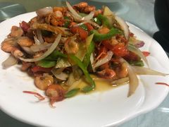 青椒炒河虾-百味园土菜馆(迎宾东路店)