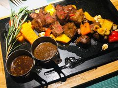 田园澳洲骰子牛肉-蜜桃花开·中西融合菜E&W(南长街店)
