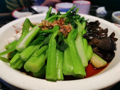 白灼菌菇菜心-新白鹿餐厅(虹桥南丰城店)