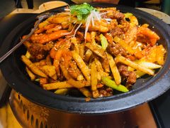 干锅排骨虾-蓉幸会川菜(苏宁广场店)